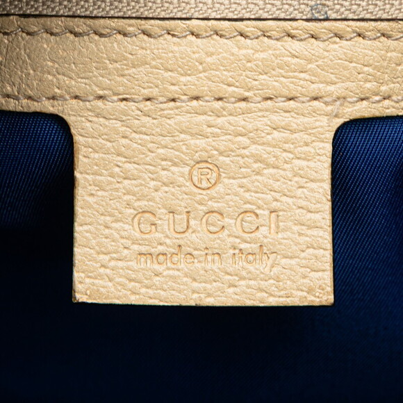 Gucci GG the Grid Belt Bag Body Blue Beige Leather - Picture 8 of 10